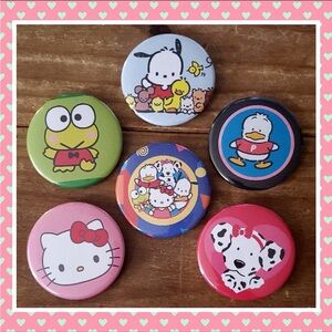 Sanrio 90's characters pin set (6 pins)